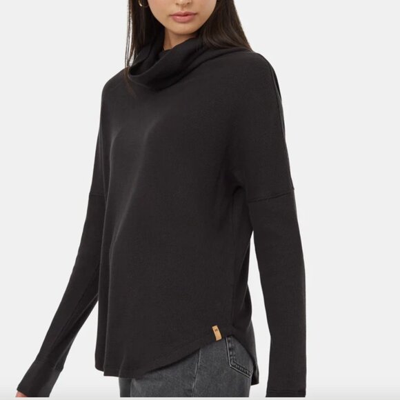 NWT TENTREE Black Waffle Knit Turtleneck M - Picture 2 of 8